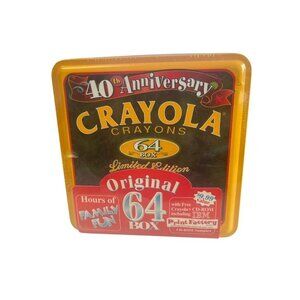 Crayola 64 Box Limited Edition 40th Anniversary Tin With Crayons & CD-ROM